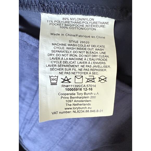 Tory Burch Sport Navy Performance Shorts Size Women 0 Stretch Athletic Golf - Picture 6 of 6